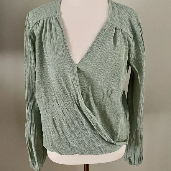 Free People Check On It Frosted Fern blouse - Large - Picture 4 of 9